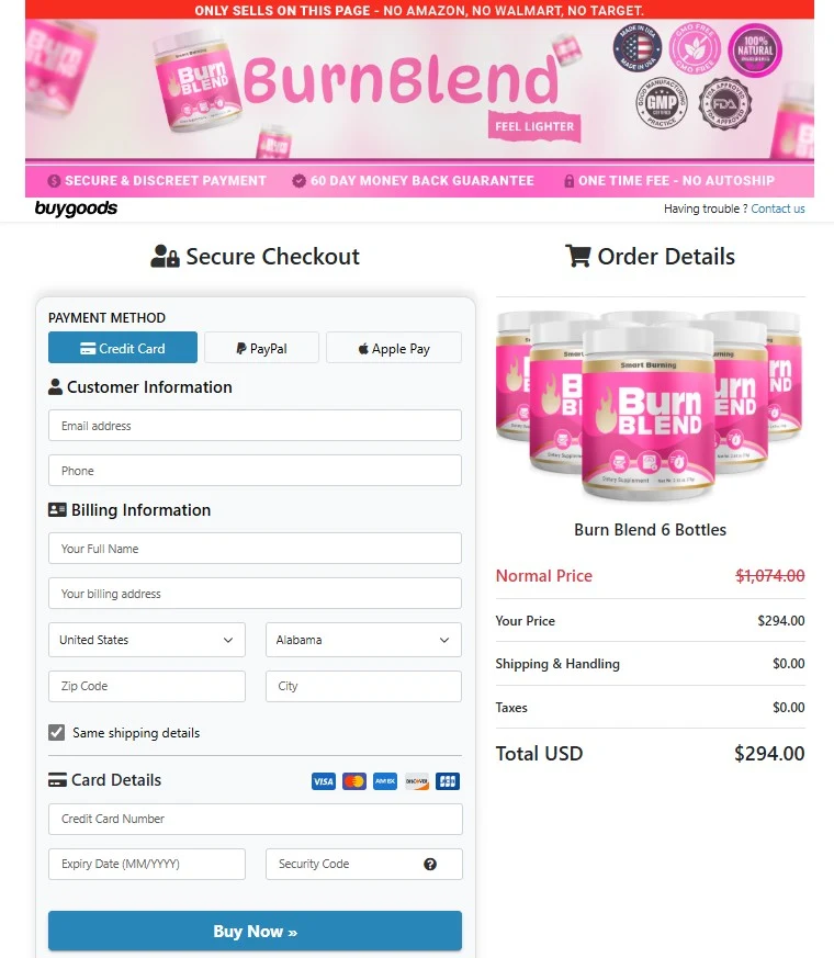 Secure Checkout Form